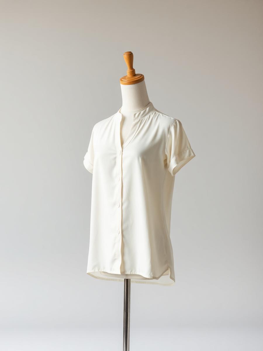 Silk Mandarin Blouse
